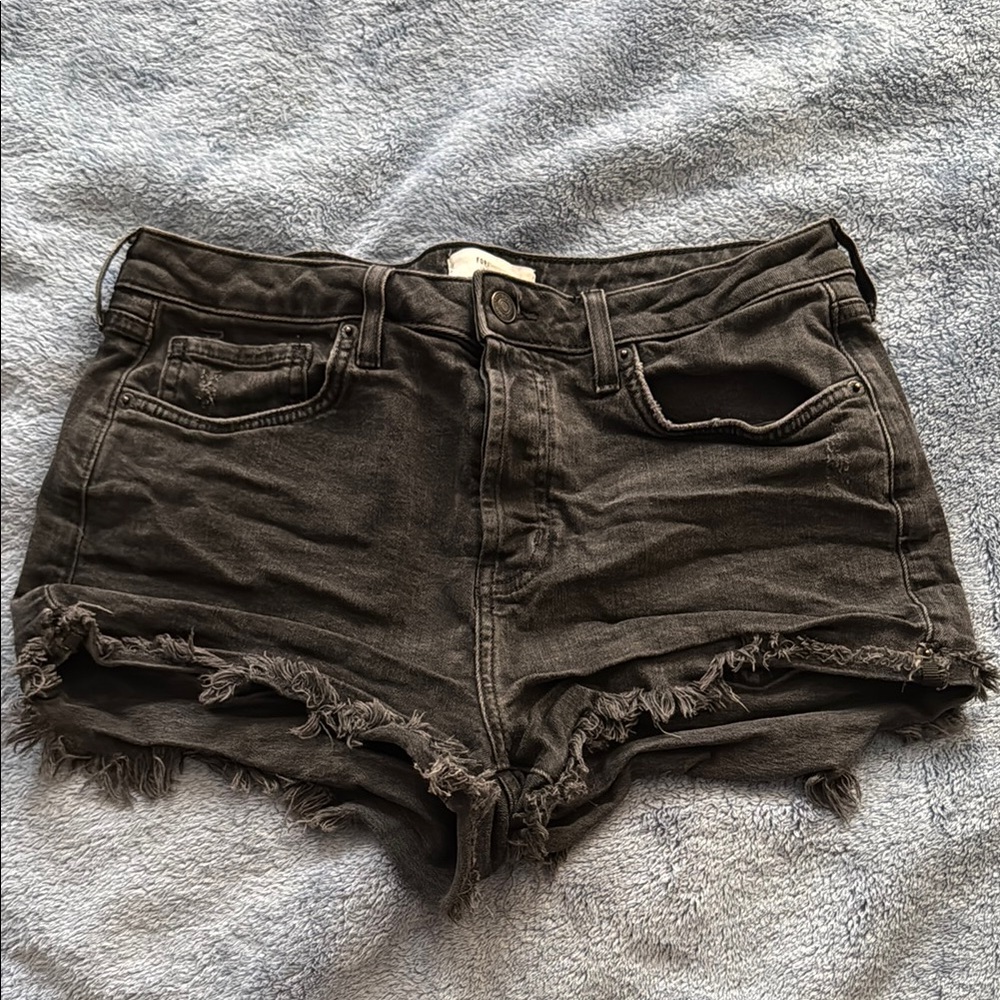 Women's Black Denim Shorts